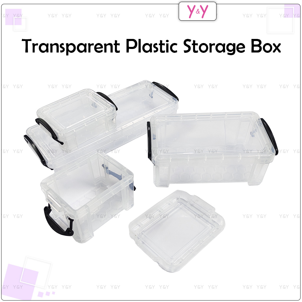 Y&Y Eco Milky Transparent Plastic Storage Box / Small Container / Mini Storage Box / Stationery Box Jewelry Craft Box