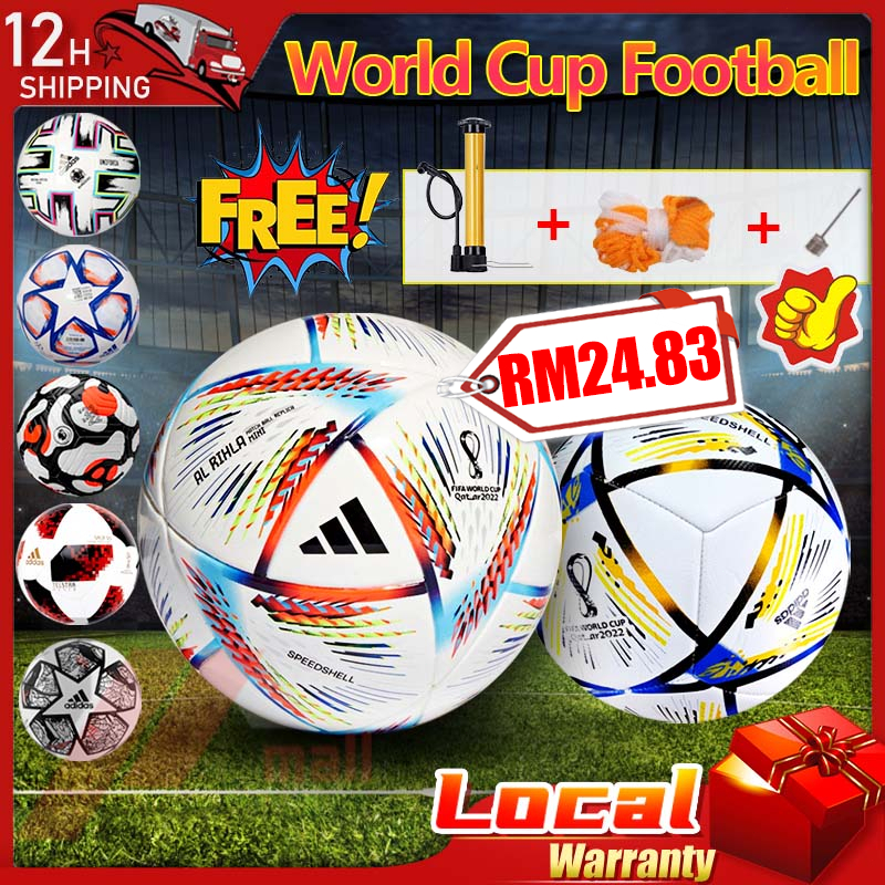 Adidas bola sepak original murah size 5 Bola football ball Soccer Futsal Padang Anti-Slip Soft PU Leather world cup比赛足球