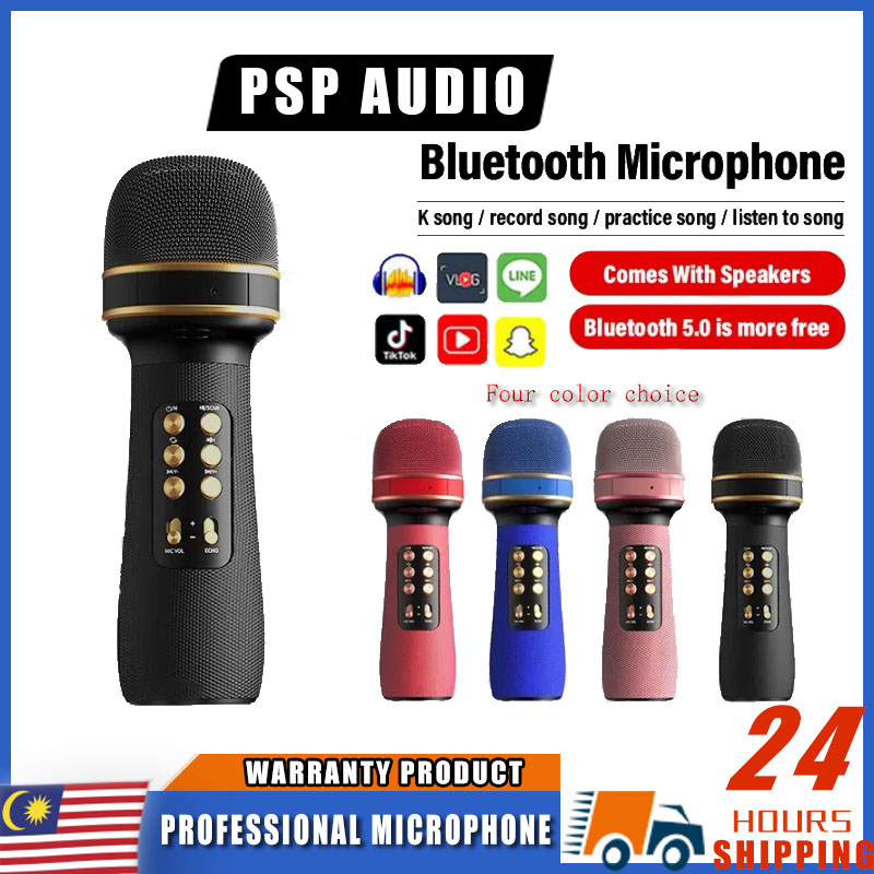 [24h delivery] WS898 Bluetooth Handheld Microphone Karaoke High Quality Holder Speaker Mic Singing Android Smart KTV