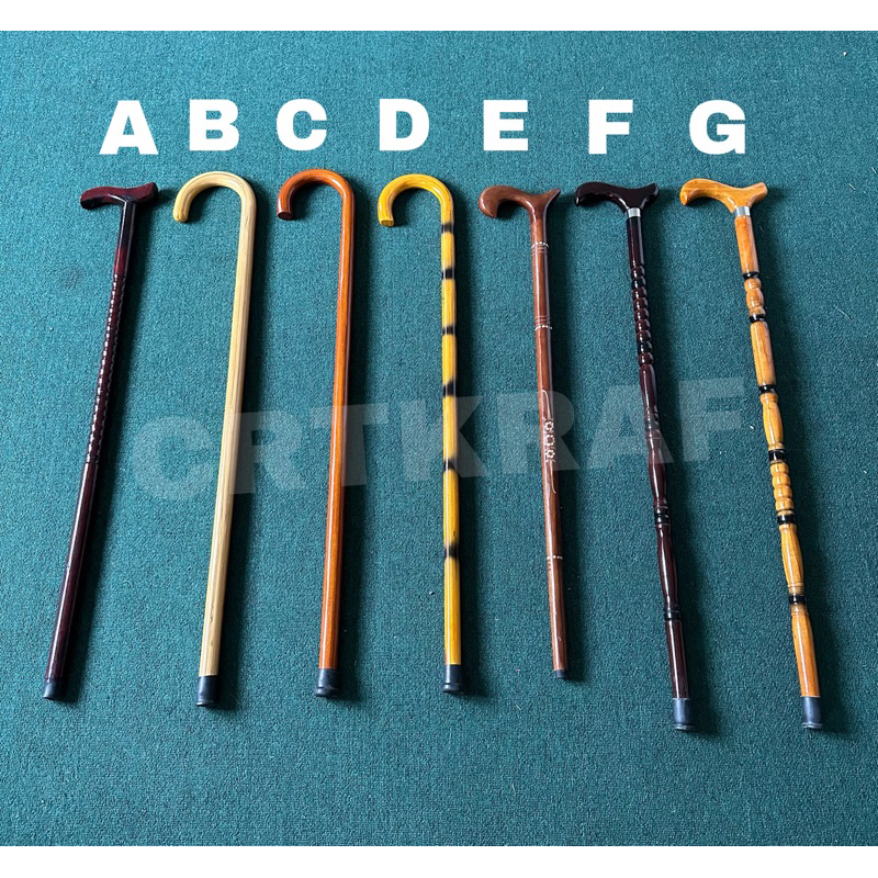 Tongkat Kayu Murah / Bamboo and Wooden Walking Sticks / Tongkat Murah
