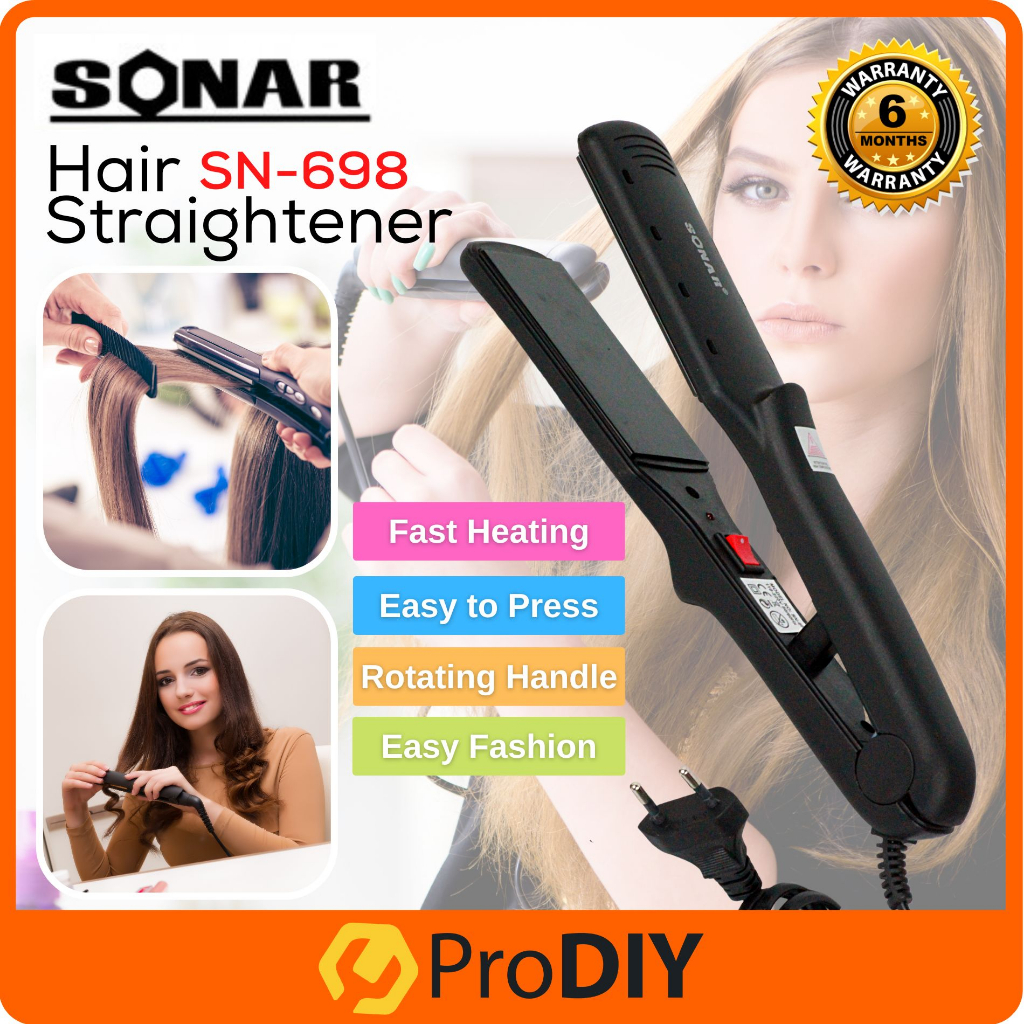 SONAR 45W Hair Straightener Split Straight Hair Flat Iron Hair Beauty Saloon Pelurus Rambut ( SN-698 )