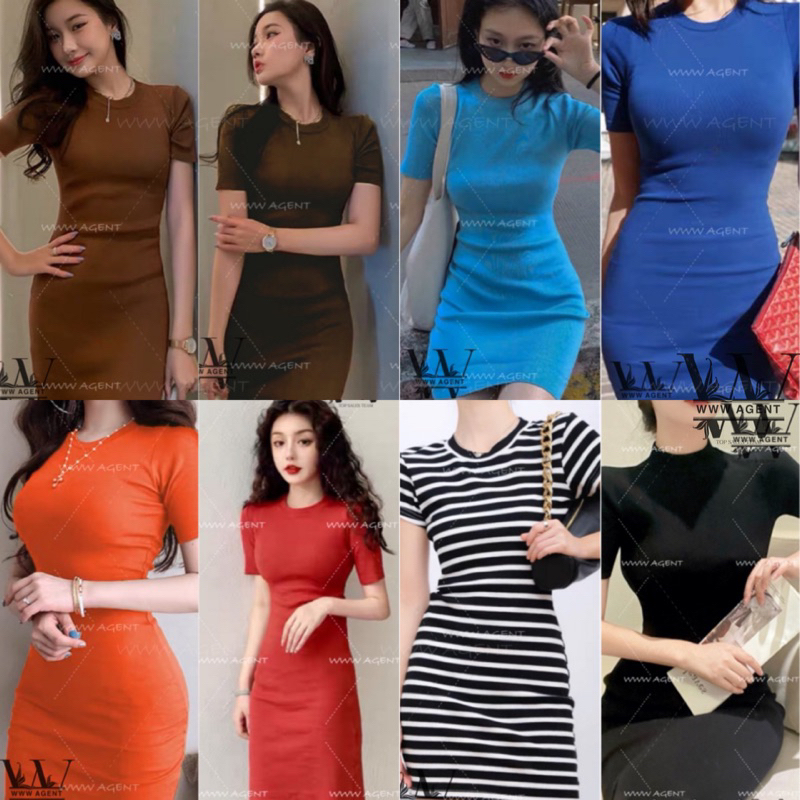 Casual Fashion Plain High Neck Short Sleeve Women Dress Cotton Lengan Pendek Collar Tinggi Dress Wanita