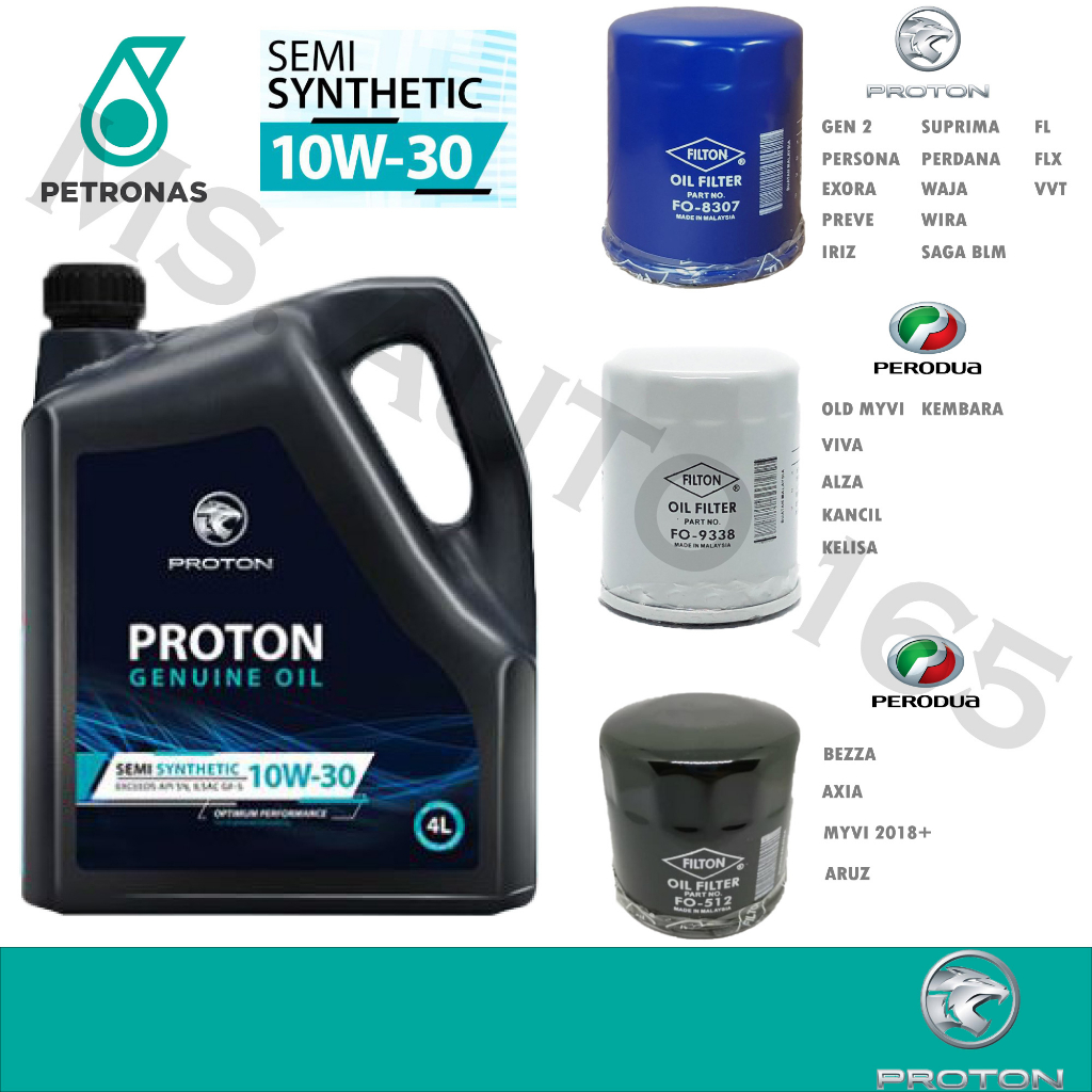 Petronas Syntium PROTON 800 SE 10w30 Semi Synthetic SN/CF Engine Oil 4L Petronas Minyak Hitam Enjin Kereta Perodua.