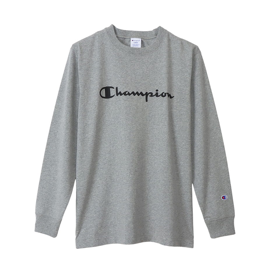 CHAMPION SS23 Men's Long Sleeve T-Shirt In Oxford Grey-C3-X416-070