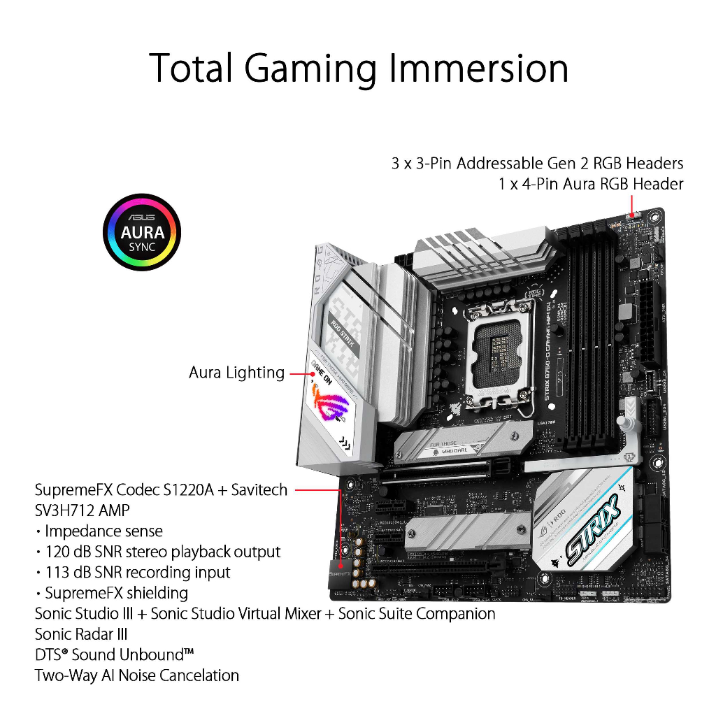 ASUS ROG Strix B760-G Gaming WiFi D4 Intel® B760 LGA 1700 white mATX  motherboard, 12 + 1 power stages, DDR4, PCIe , t | Shopee Malaysia