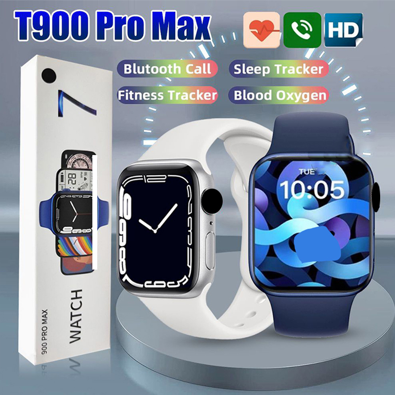 【High quality】T900 Pro MAX Smartwatch Sleep Heart Rate Monitor Multi Dial Bluetooth Call Men Women Smart Watch For IO