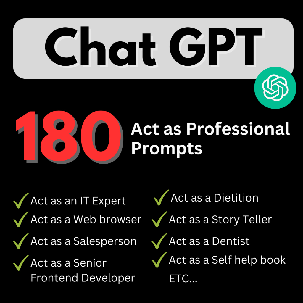 [PDF] ChatGPT Prompts Acts As A Professional Guideline To Teach You How to Ask