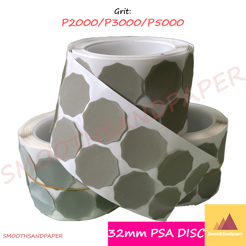 32mm Microabrasive Self Adhesive P2000/P3000/P5000 Sandpaper Roll Paint Point Grinding Sand Disc 梅花圆片连卷背胶点磨自粘砂碟汽车漆点打磨砂纸 image 3