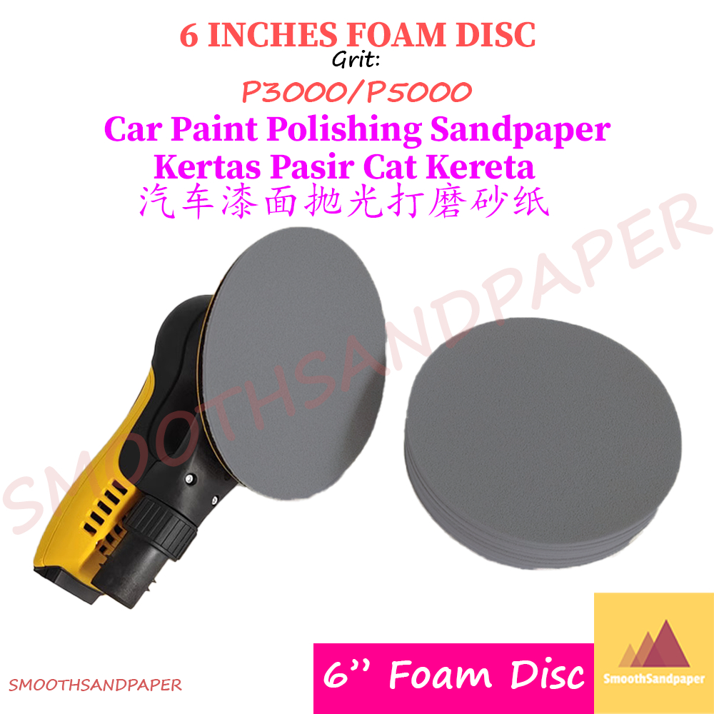 6 Inches 150mm Grinding Foam Disc 3D Pyramid Abrasive Sanding Sponge Disc 6寸金字塔海绵抛光精磨砂纸 image 3
