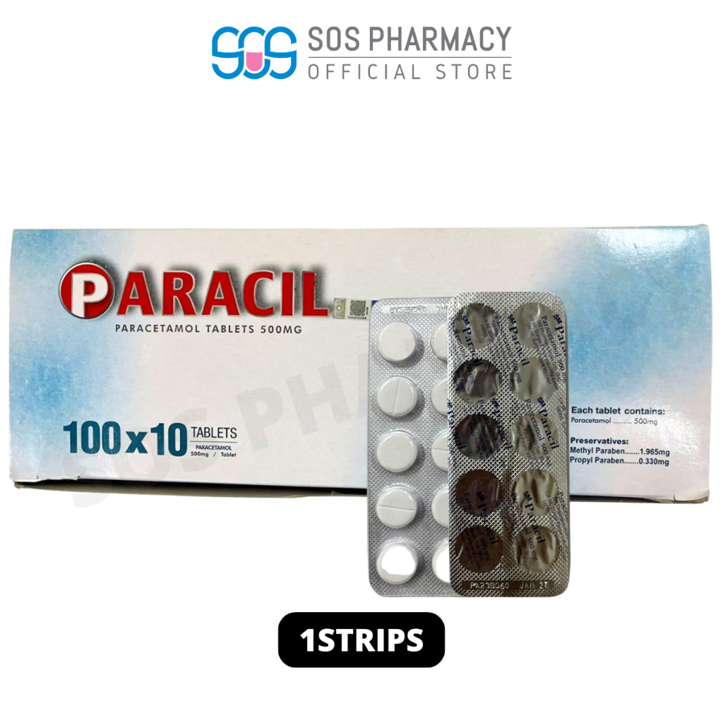 Paracil Paracetamol 500mg (1Strips)