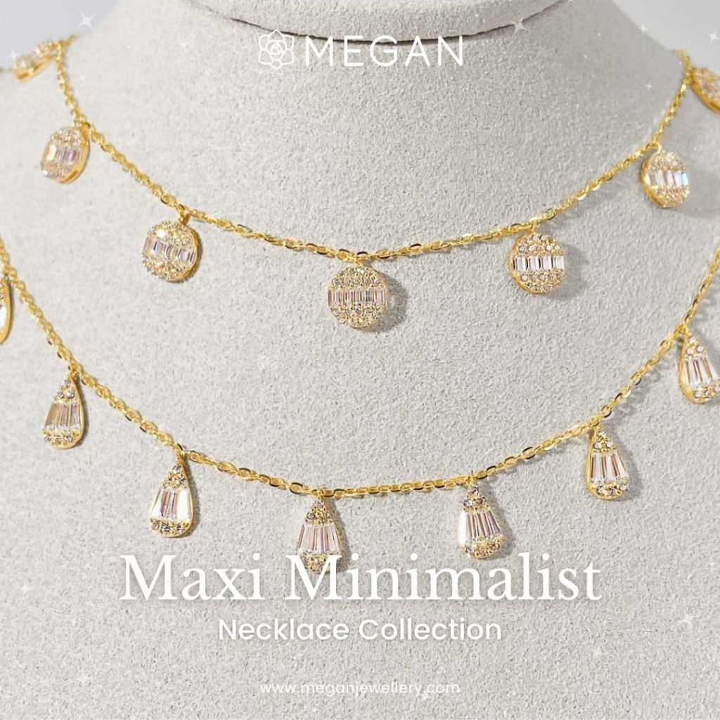 Megan Jewellery Maxi Minimalist Necklace Collection Emas 916
