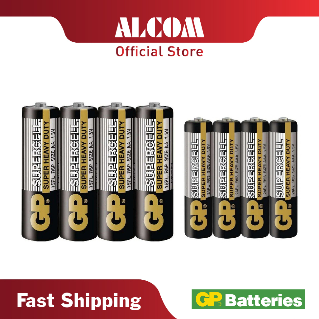 [Genuine] GP 4pc-Pack AA / AAA Supercell Battery with High Capacity, Long Service life, Economical & Superior Endurance