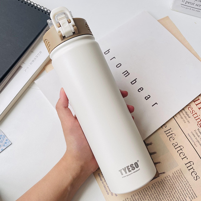 Tyeso Vacuum Insulated Bottle Tumbler With Straw Portable Stainless Steel Sport Water Bottle 530ml | 750ml