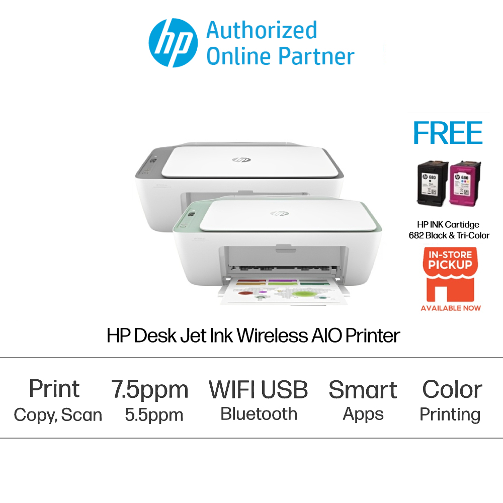HP Desk Jet Ink Advantage Wireless AllInOne Printer 2875 Print/Scan