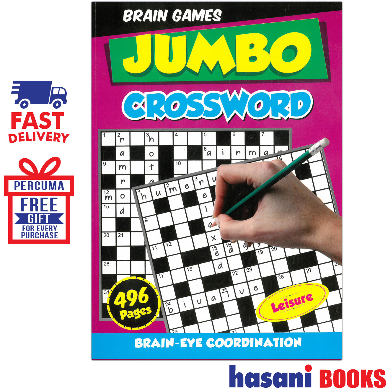 Hasani Mind To Mind Brain Games Jumbo Crossword Leisure 9555480638690