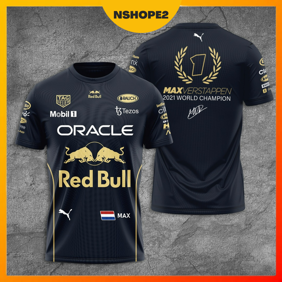 Max Verstappen x Red Bull Racing 3D Apparels T Shirt