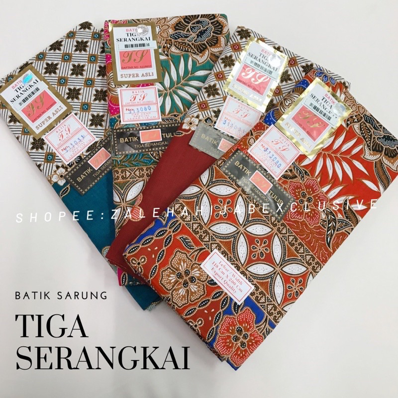 BATIK SARUNG VIRAL | BATIK SARUNG TIGA SERANGKAI SUPER ASLI SERAP AIR COTTON 100% BY ZALEHA TEXTILES