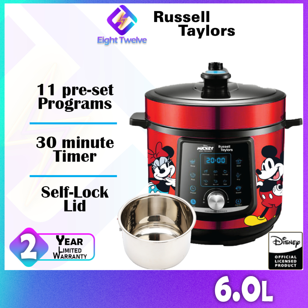 6L RUSSELL TAYLOR x Mickey Mouse Pressure Cooker | Rice Cooker | D2