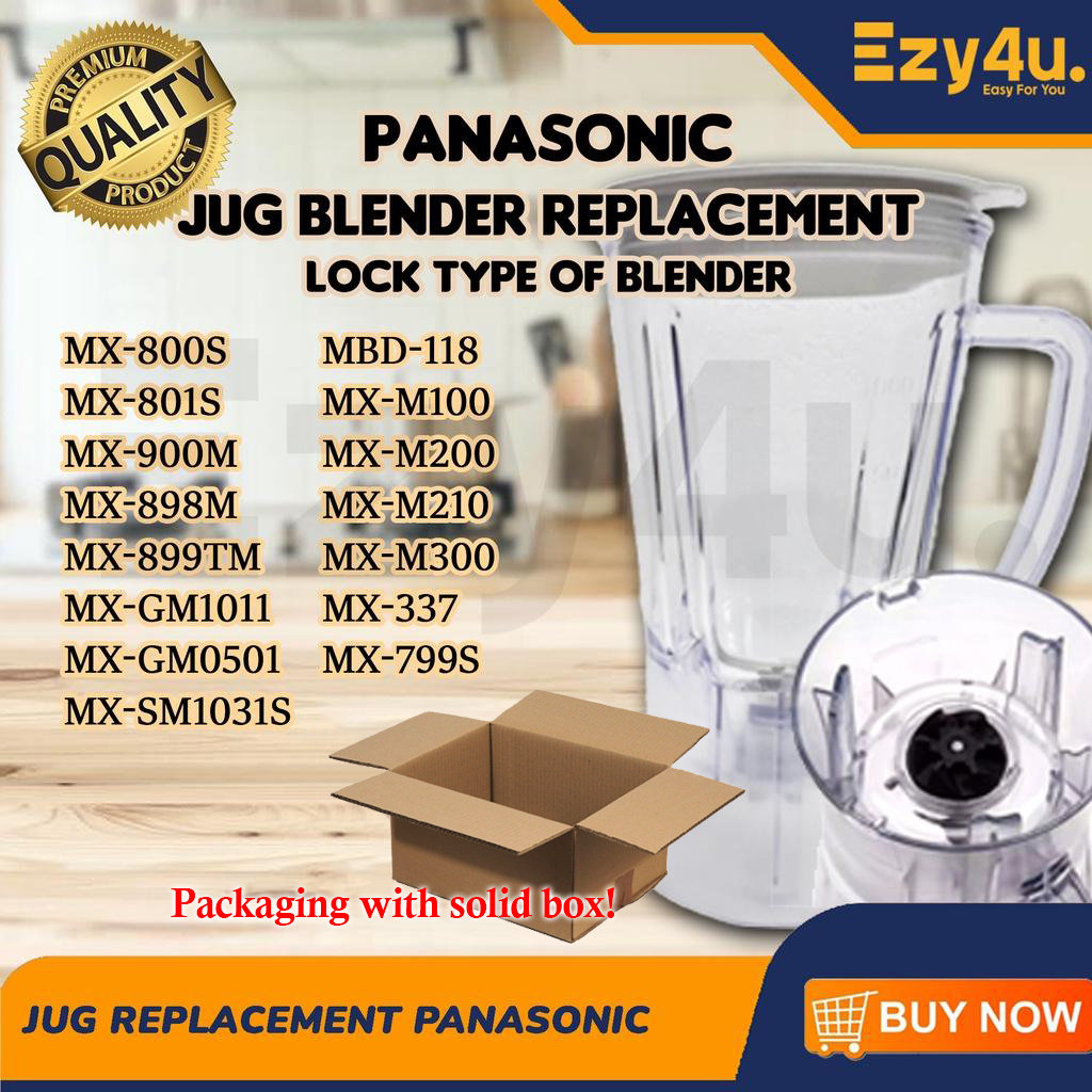 Panasonic Blender Jug Replacement 4 Blade / 6 Blade Lock Type Premium Quality MX-GM1011, MX-800S,MX-801S,MX-900M, ...etc