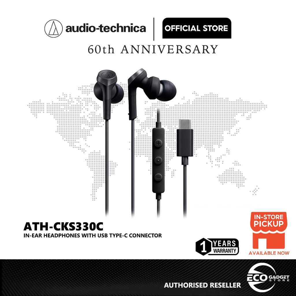 Audio-Technica In - Ear Headphones with USB Type-C Connector ATH-CKS330C