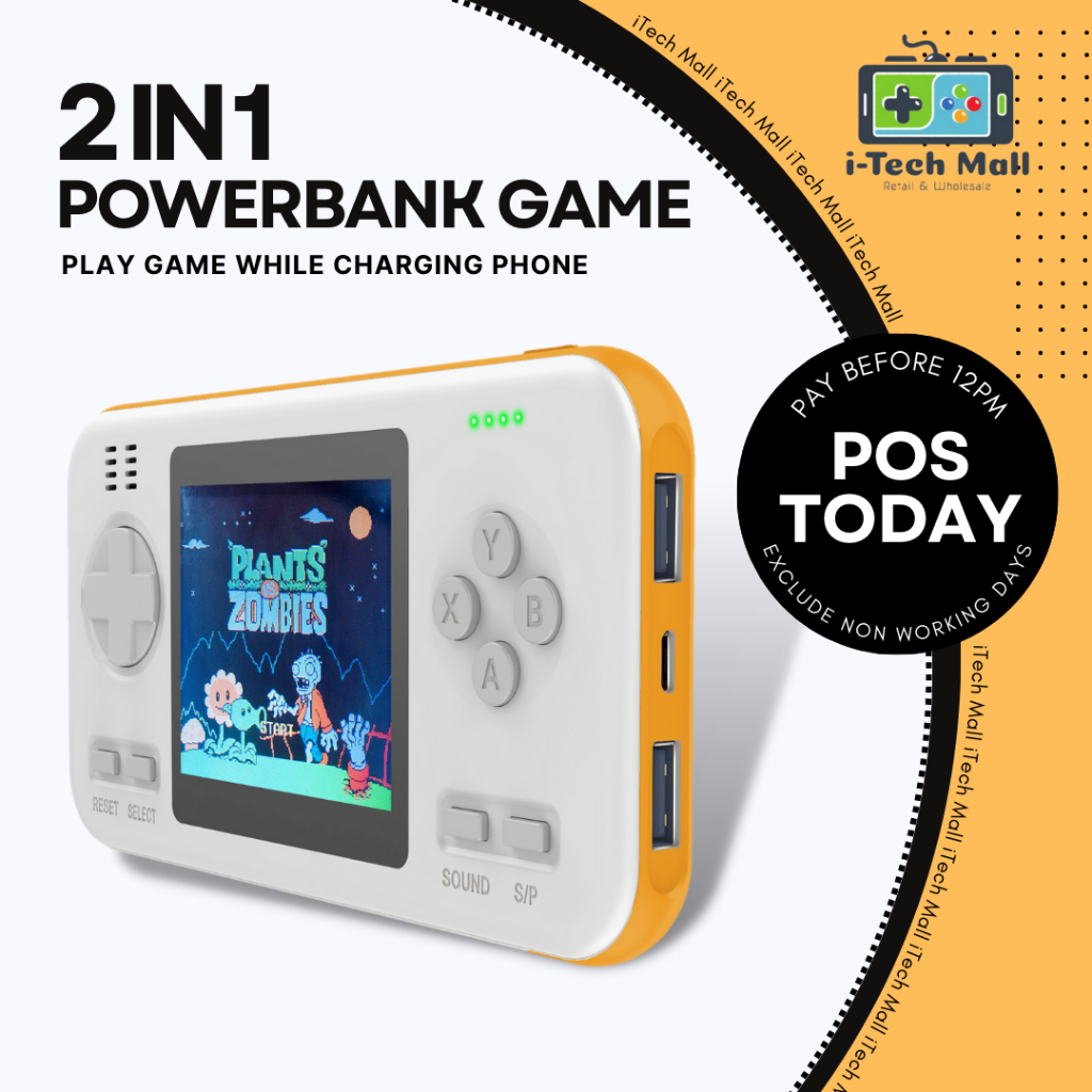 8000mAh Powerbank Mario Gameboy Handheld Game Console Retro Classic PSP Tetris Brick Games Power Bank PVP NES