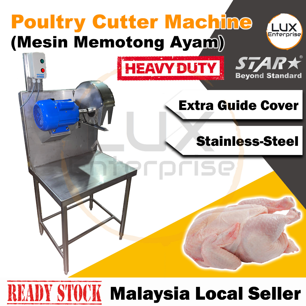 🔥READY STOCK🔥 HEAVY-DUTY Stainless Steel Chicken Cutter Machine Machine Poultry Cutter (Mesin Memotong Ayam)