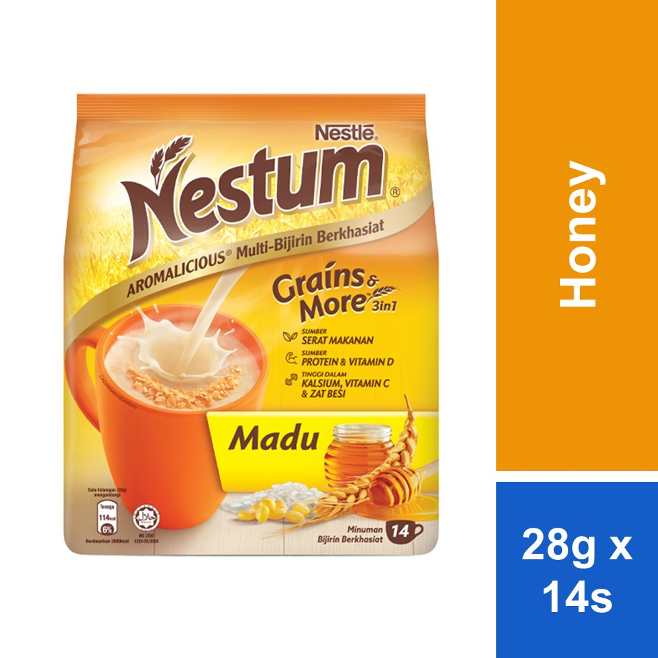 Nestle 3 In 1 Nestum Grains & More Honey (28g x 14's)