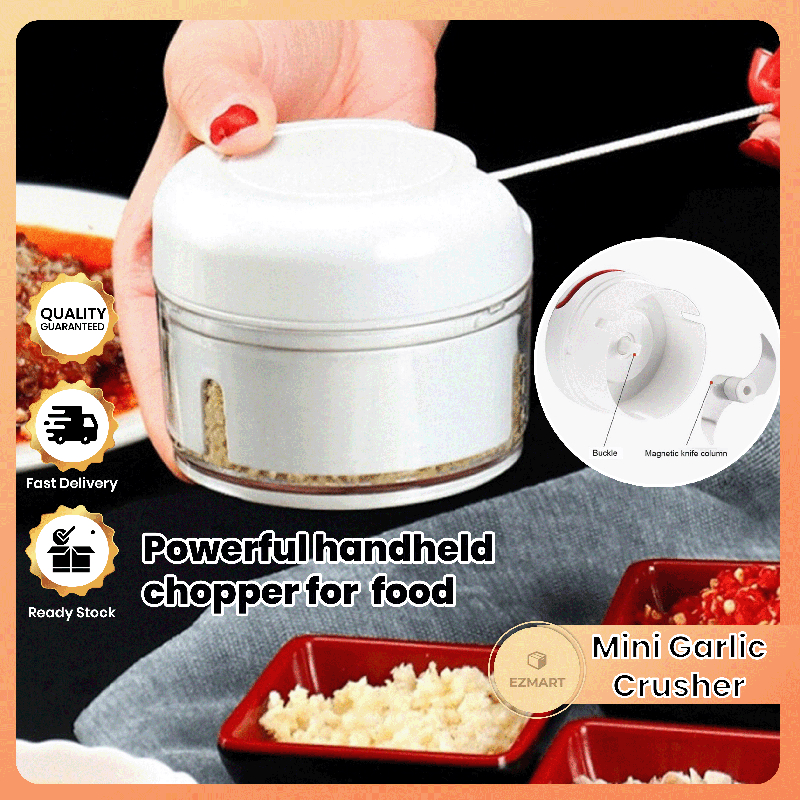 Mini Garlic Crusher Pounding Garlic Artifact Mini Food Processor Manual Kitchen Helper As Food Meat Vegetable Nuts Shred