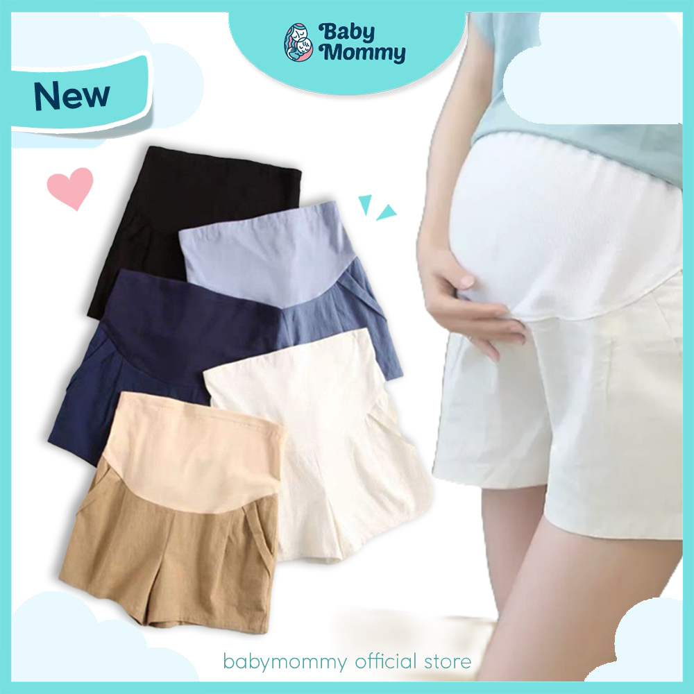 Cotton Linen Maternity Short Pants Pregnancy Mother Wear Clothing Pants Seluar Mengandung