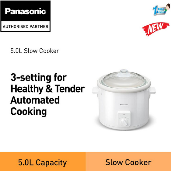 (FREE BUBBLE WRAP)PANASONIC NF-N51A 5.0L SLOW COOKER NF-N51AWSK