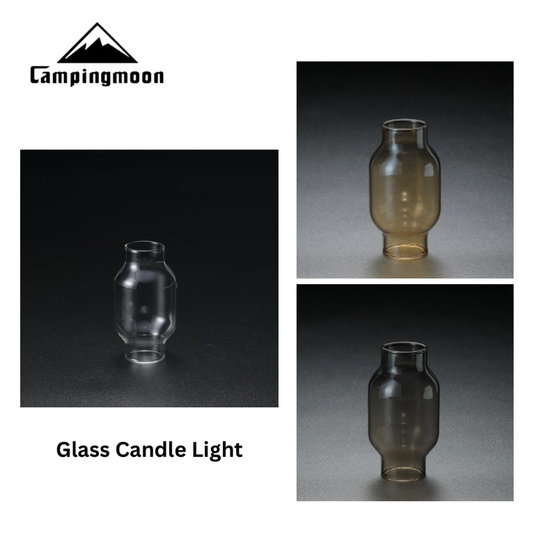 Campingmoon Glass Candle Light T-1 Outdoor Camping Lampshade Lamp Holder Clear Oil Lamp Shade Vintage