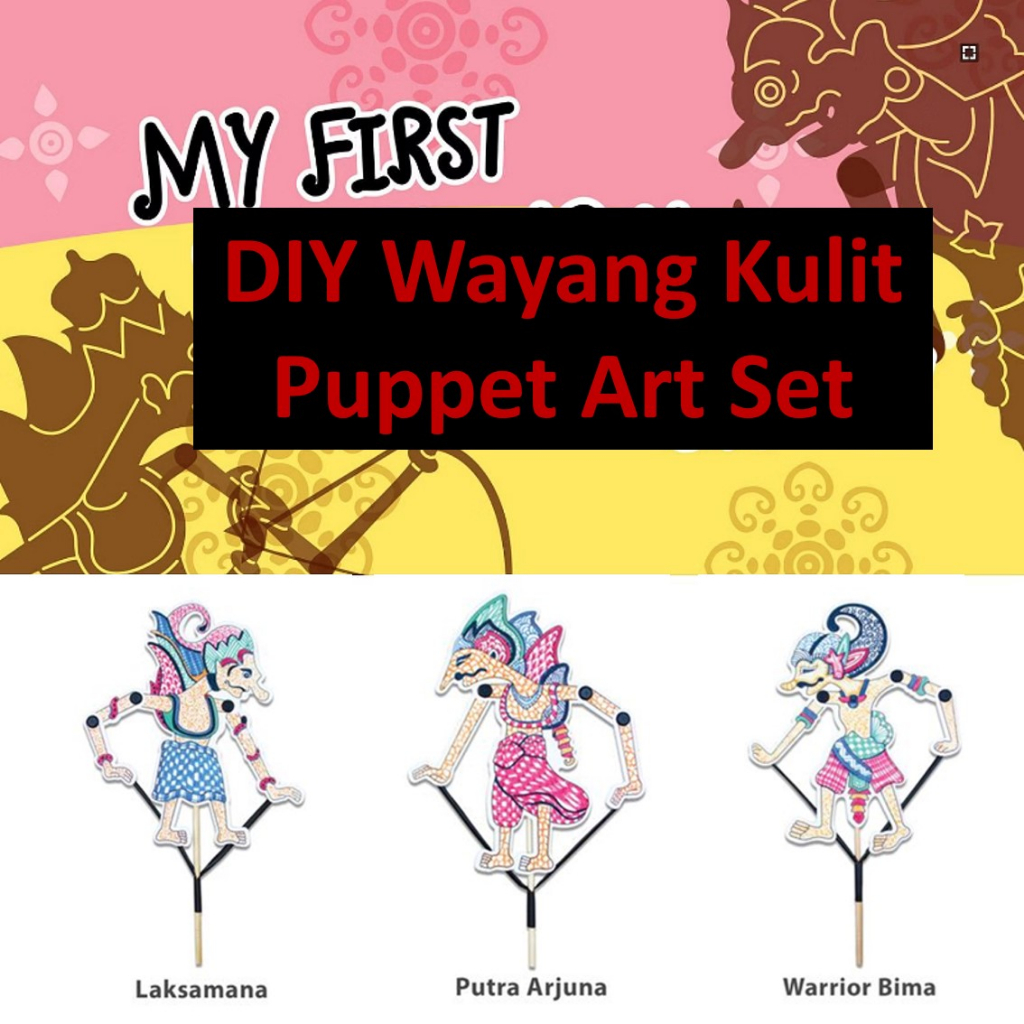 730Baby DIY Wayang Kulit Puppet Art Craft Kit Complete with marker pens Traditional Malay Shadow Puppet