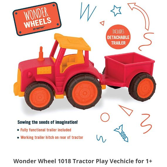 B.toys Wonder Wheels VE1018Z Tractor & Trailer