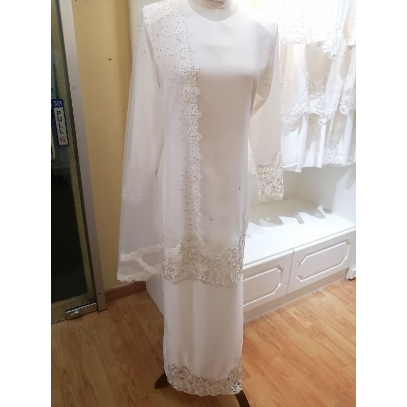 Preloved Kurung Nikah Off White