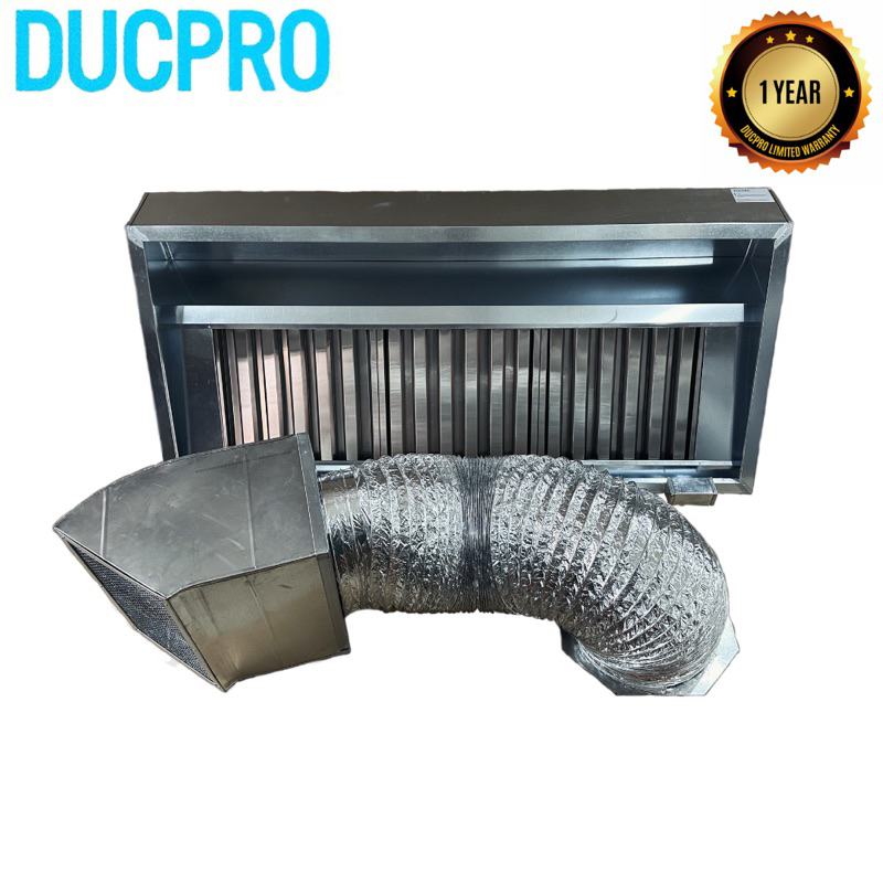 6 Feet/180 cm Ducpro Set Commercial Kitchen Cooker Hood