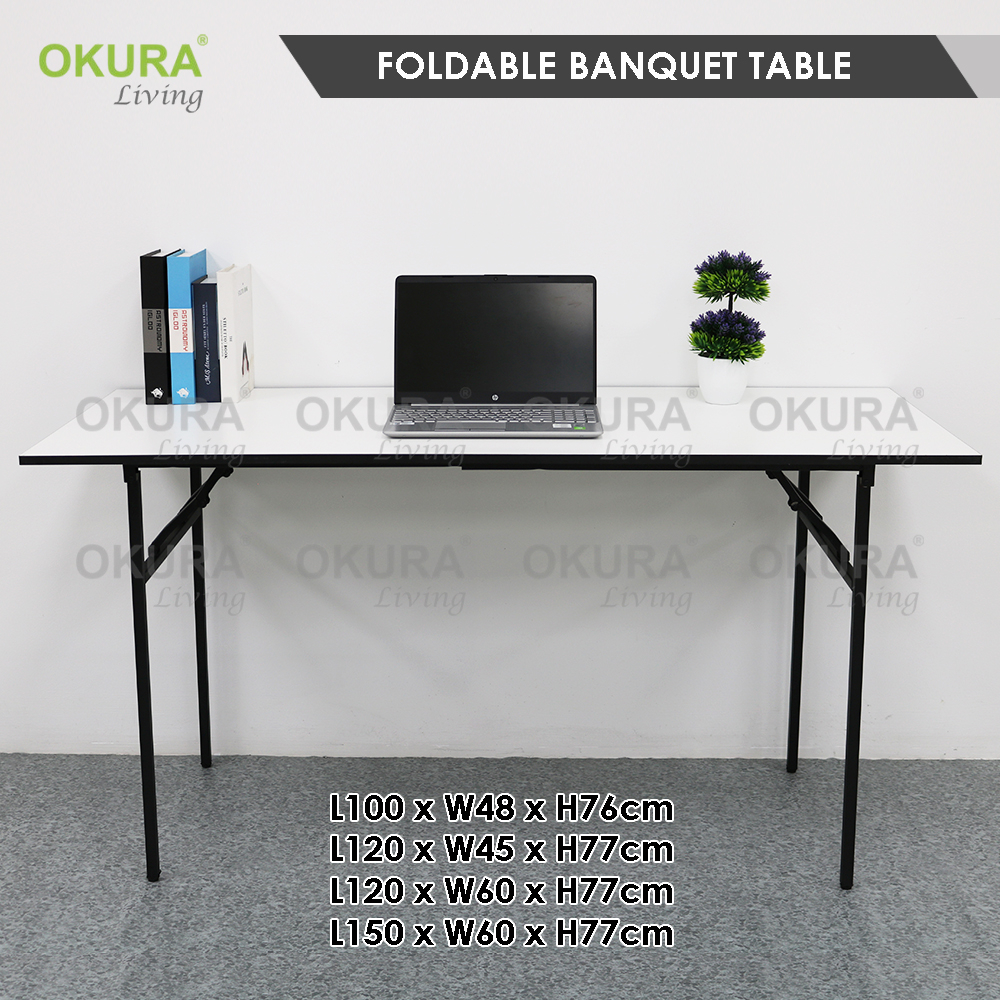 OKURA Foldable Banquet Table Event / Desk / Catering / Buffet Folding Table / Outdoor Dining Meja Lipat Niaga