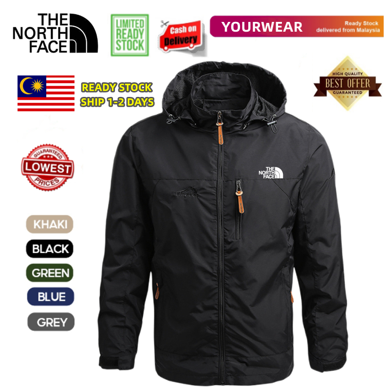 READY STOCK The North Face Unisex Jacket Waterproof Outdoor Sweater Motor Breathable Windbreaker Jacket Kalis Air