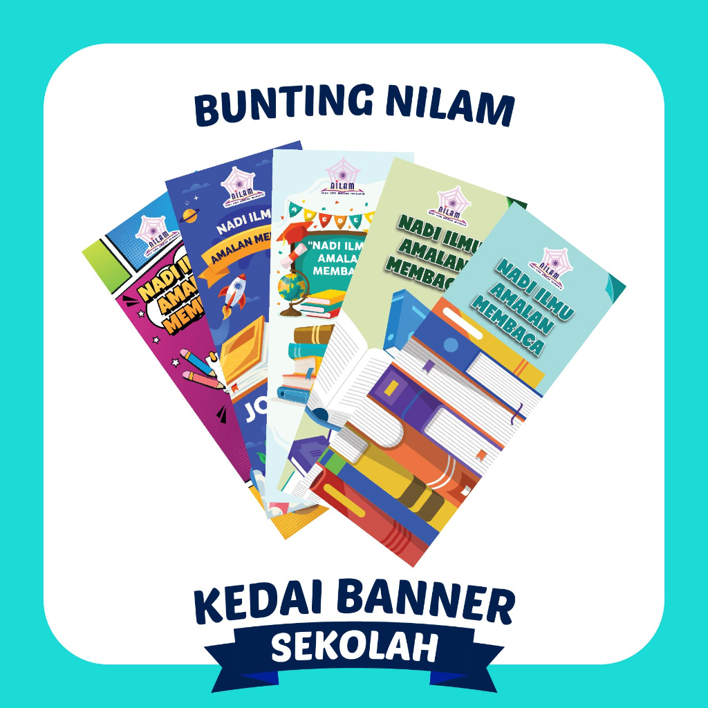 Bunting Jom Baca | Program Nilam | Bunting Nilam | Nilam | Pusat Sumber Sekolah | Perpustakaan Sekolah