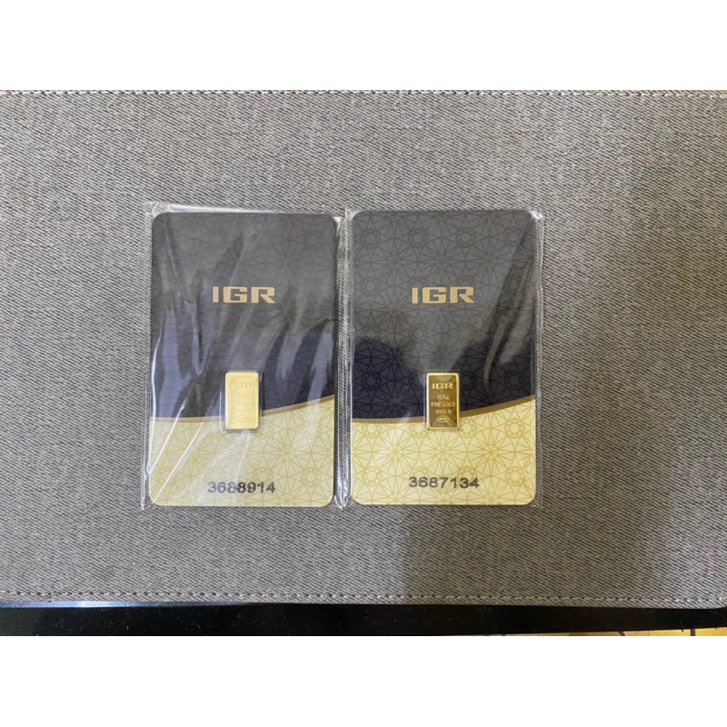 Gold Bar IGR Gold 999 0.5 Gram