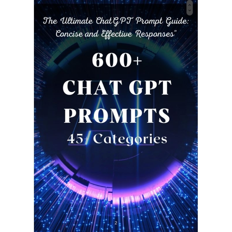 [Digital Book : EB-4182] 600+ ChatGPT Prompts | ebook