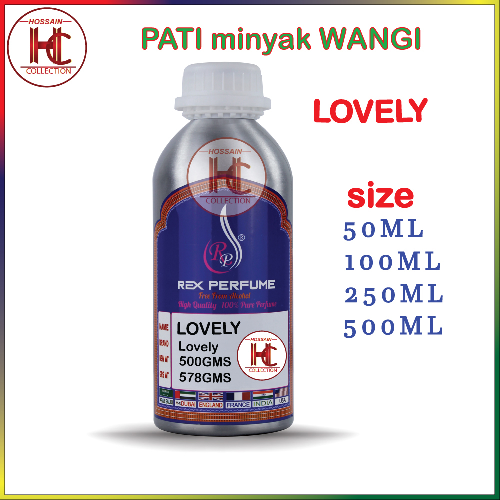 LOVELY MINYAK WANGI PATI 500ML/250ML/100ML/50ML ORGINAL100% DUBAI UNISEX