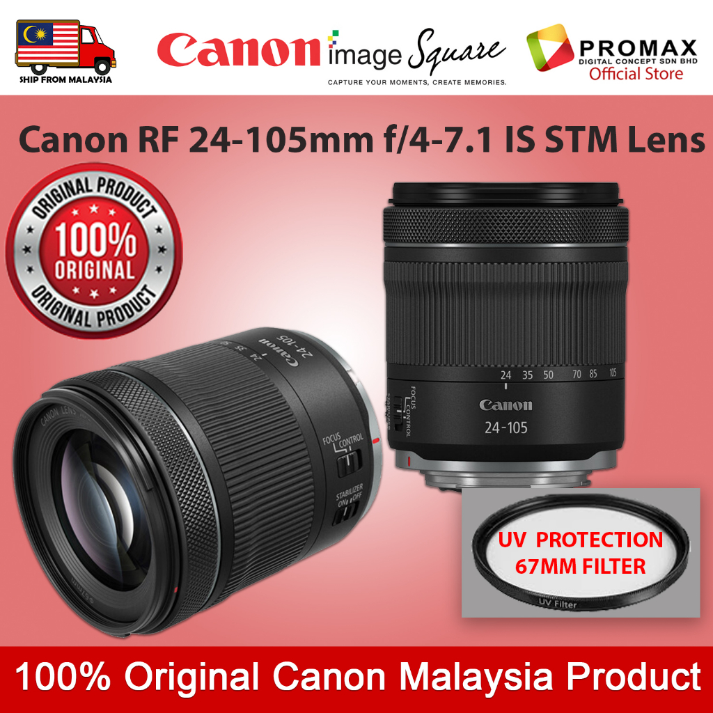 Canon RF 24-105mm F4-7.1 IS STM Lens (White Box) RF24-105mm [Split from EOS RP & R6 MARK II]