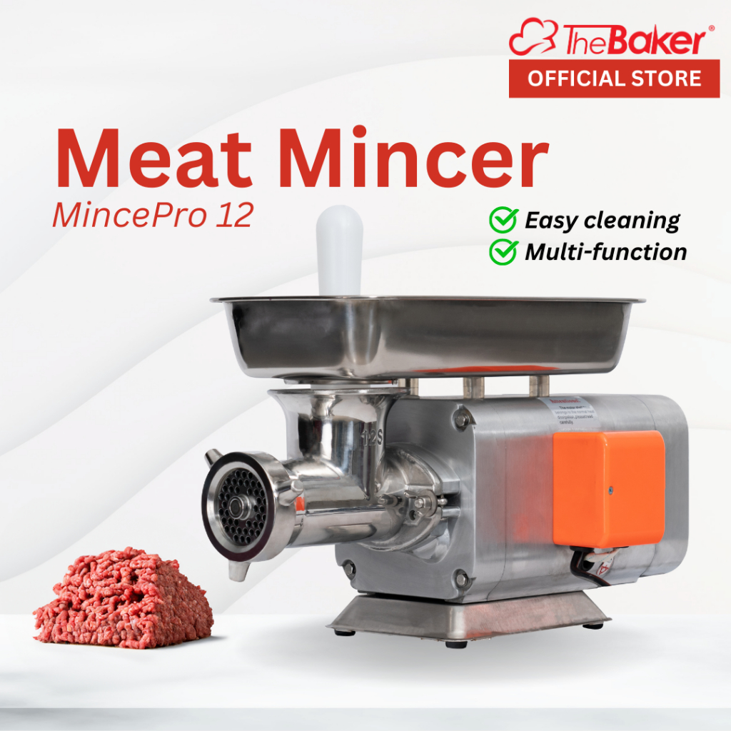 The Baker Commercial Meat Mincer Mincepro-12. 1.5 Horse Power Powerful Mincer. Stainless Steel Head