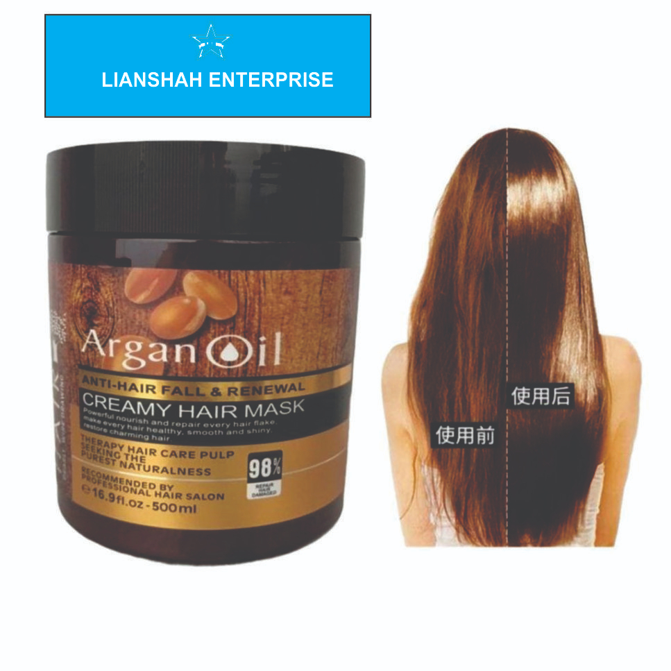 Keratin Moisturizing & Smoothing Creamy Hair Mask Argan Oil SPA Hair Treatment 500ml