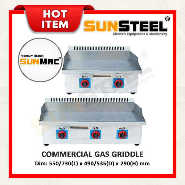 【SUNSTEEL】Commercial Gas Griddle / Dapur Masak Grill / Burger Pan / Hot Plate