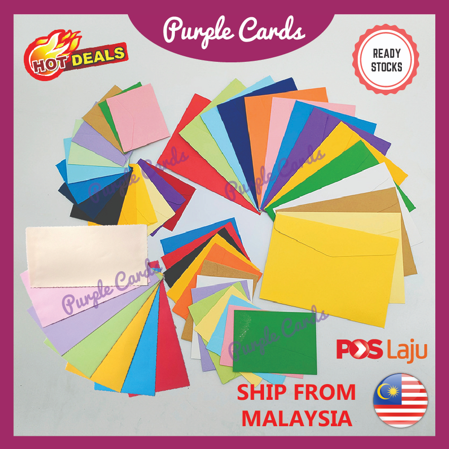 Cream Envelope / Pink Envelope / Color Envelope / Red Envelope / Wedding Card Envelope / Kad Kahwin Sampul Surat