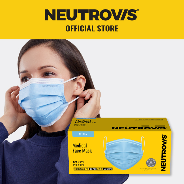 Neutrovis 3-Ply Basic Medical Face Mask 50s - Sky Blue