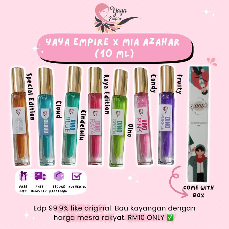 PERFUME YAYA EMPIRE X MIA AZHAR ORIGINAL 10ml (READYSTOCK) (POSTODAY)