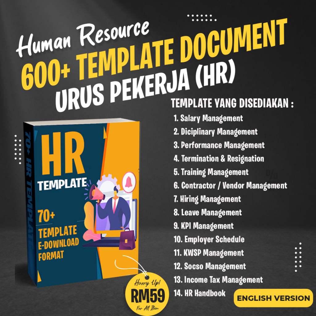 600+ Template Human Resources Template HR Set Complete Professional [ Borang / Form / Surat / Letter ]