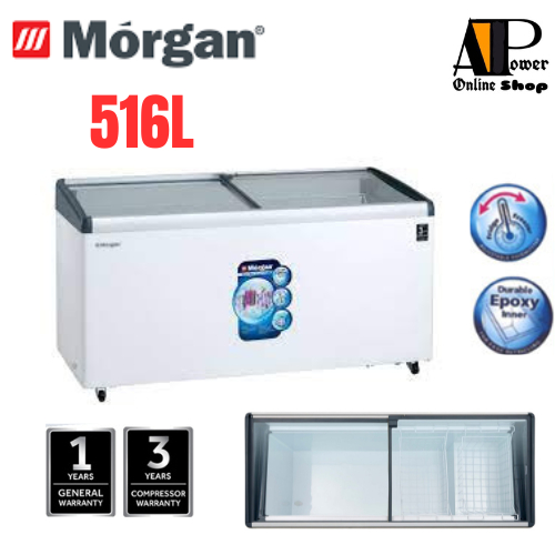 Morgan Glass Top Door 256L / 336L / 456L / 516L Chest Freezer Peti Beku Cermin MCF-G256L MCF-G336L MCF-G456L MCF-G516L